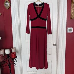 Shape FX Elegant Red and Black Dress S
